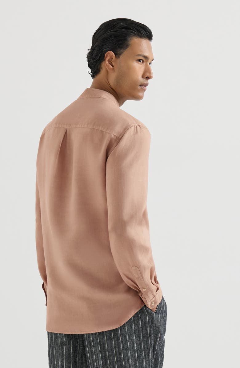 Brunello Cucinelli Pinpoint shirt, Alternate, color, Earth