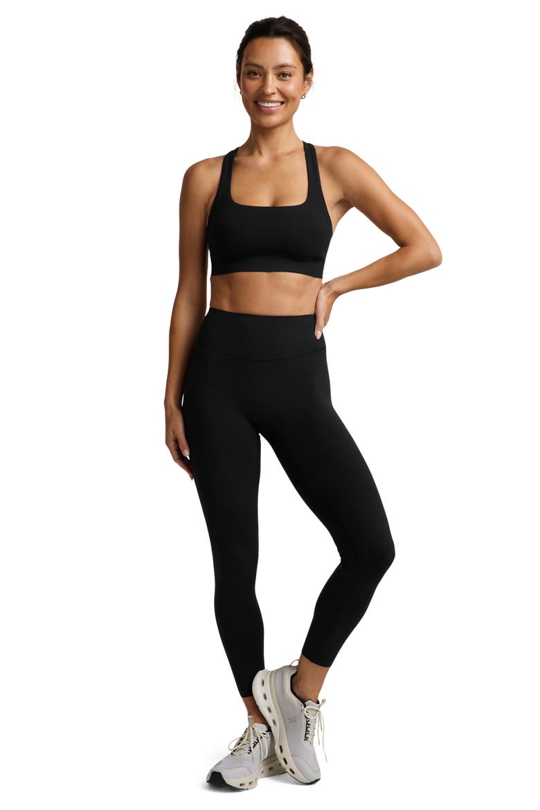 GlowZone Medium Impact Bra, Alternate, color, PITCH BLACK