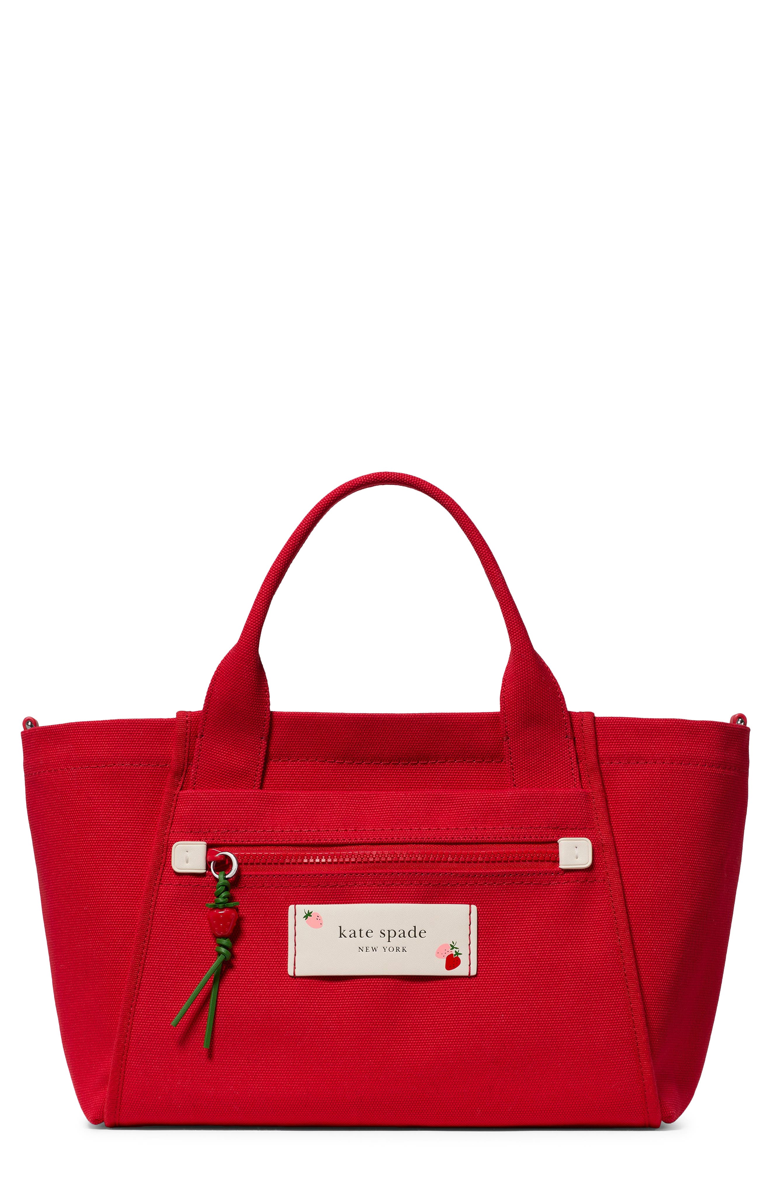 Kate Spade New York dash canvas tote, Main, color, Ruby Red