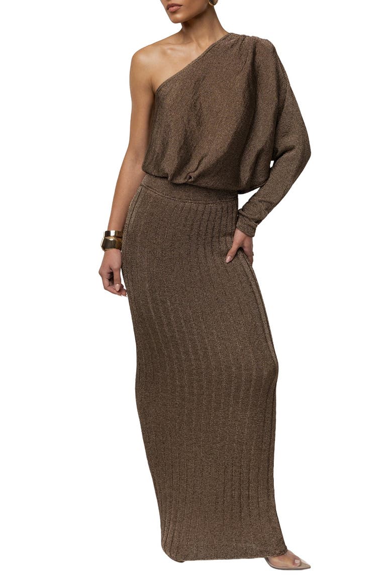 Resort Metallic Bodysuit, Alternate, color, Bronze