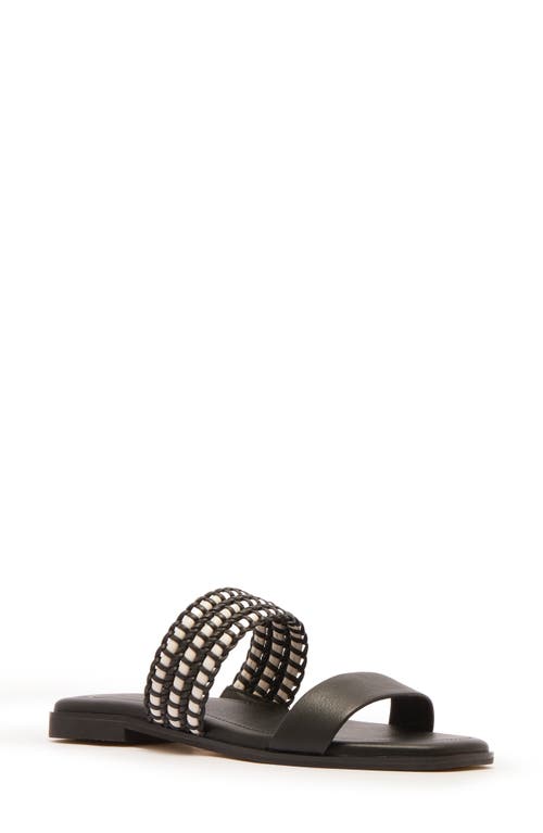 Frankie4 Sloane Slide Sandal In Black Weave