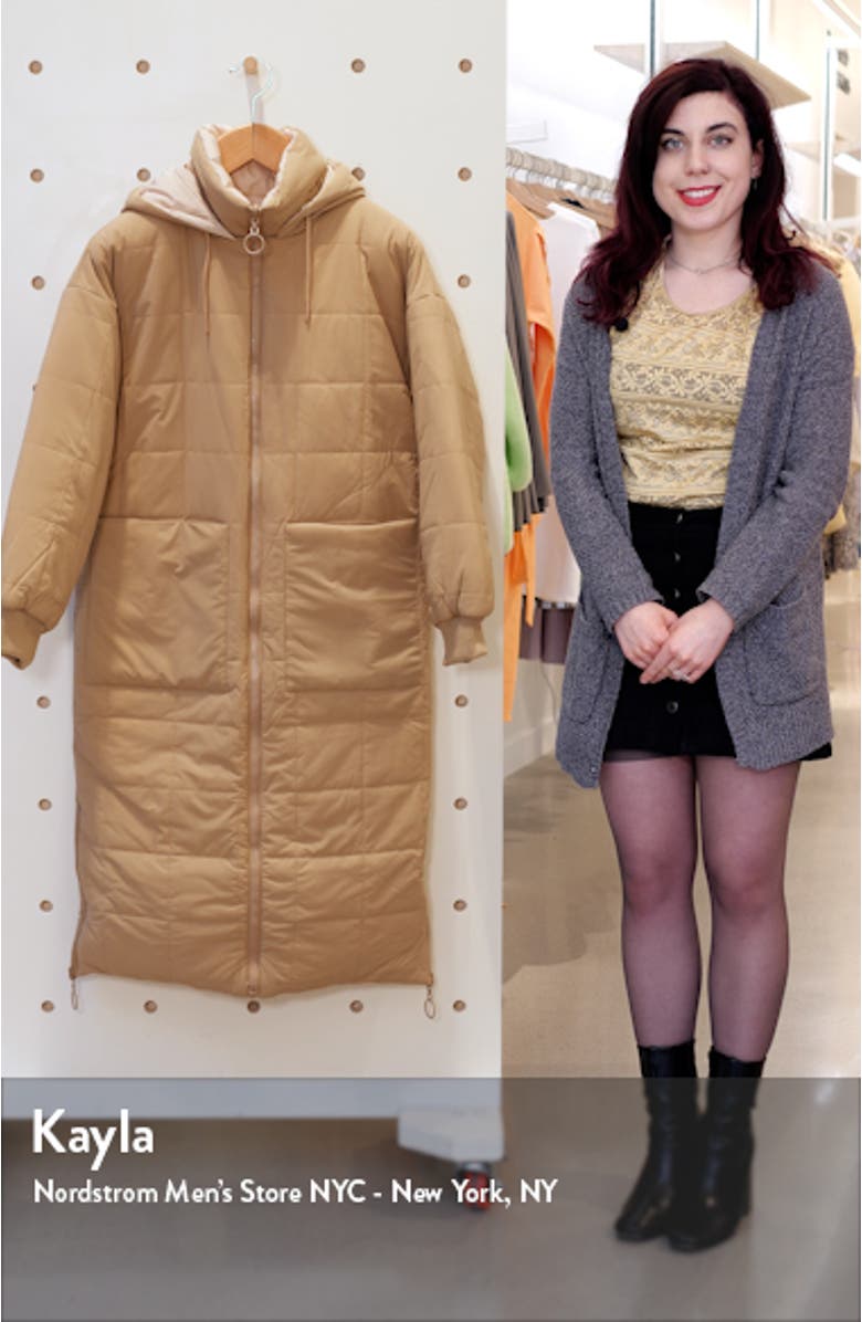 Pearl Padded Hooded Longline Coat, sales video thumbnail