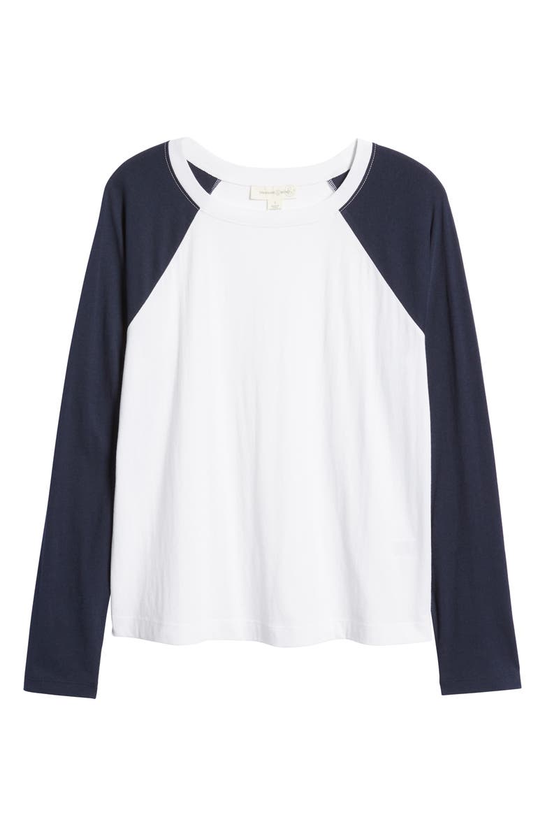 Treasure & Bond Organic Cotton Blend Long Sleeve Baseball Tee, Alternate, color, 