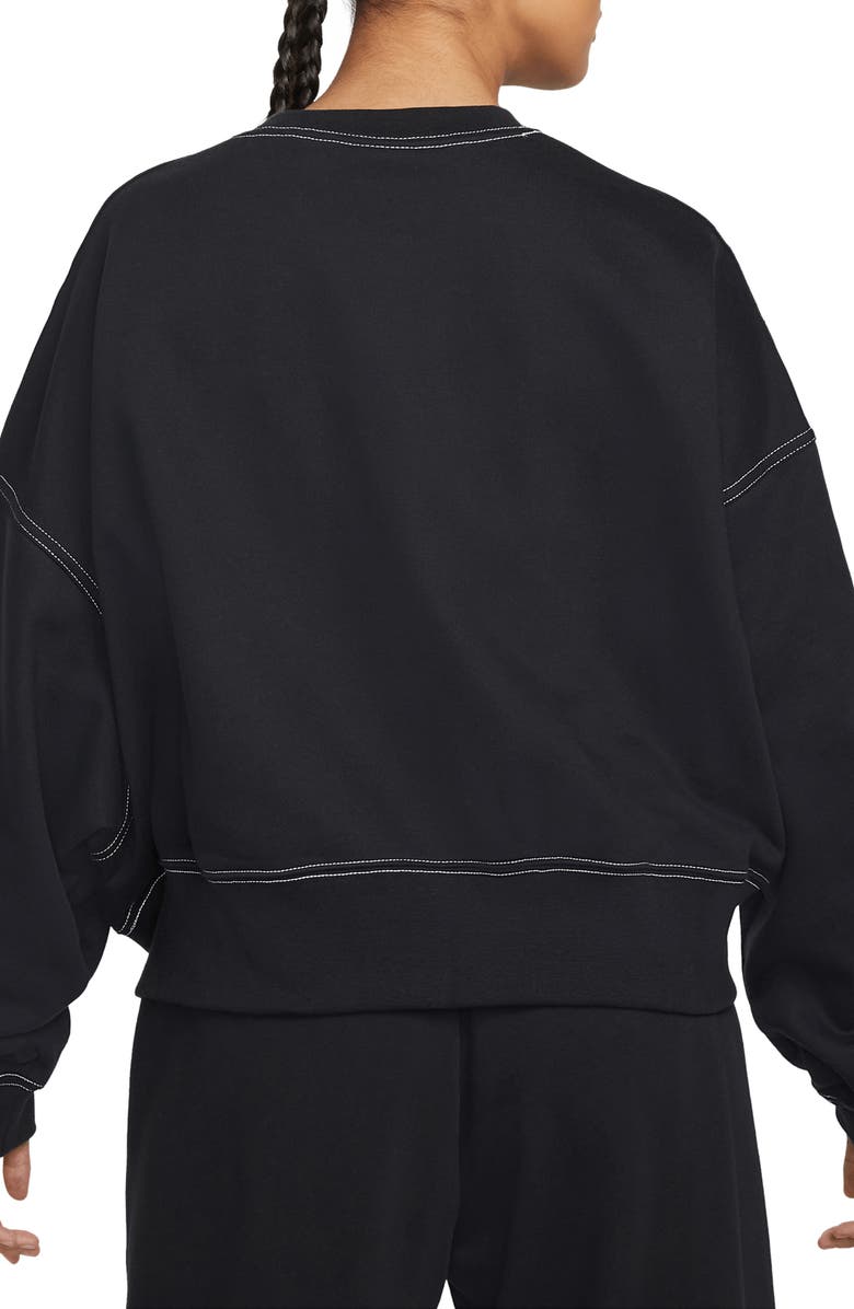 Nike Sportswear Swoosh Oversize Crop Fleece Sweatshirt, Alternate, color, 