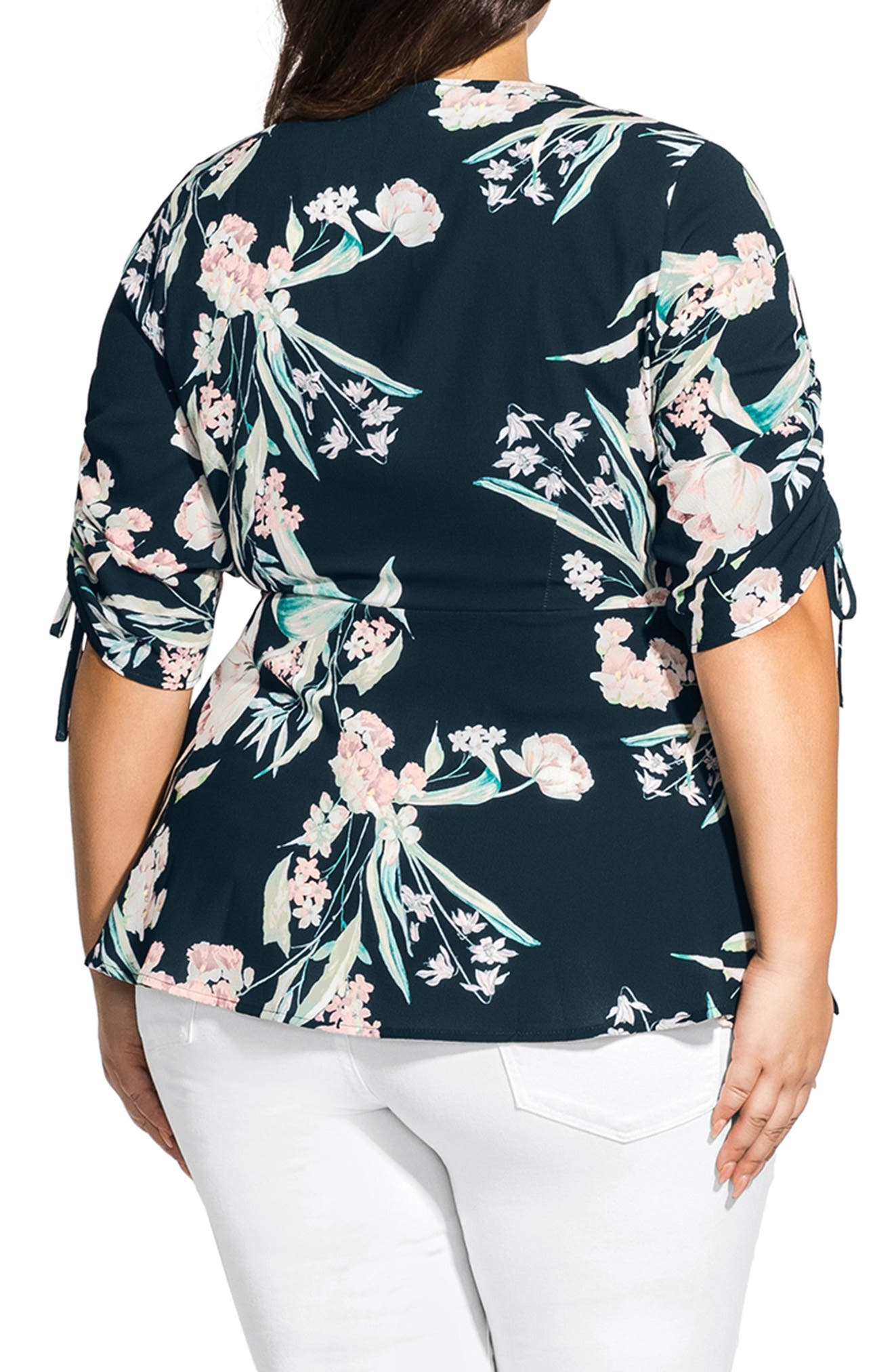 City Chic Fresh Fields Wrap Top (Women) | Nordstromrack