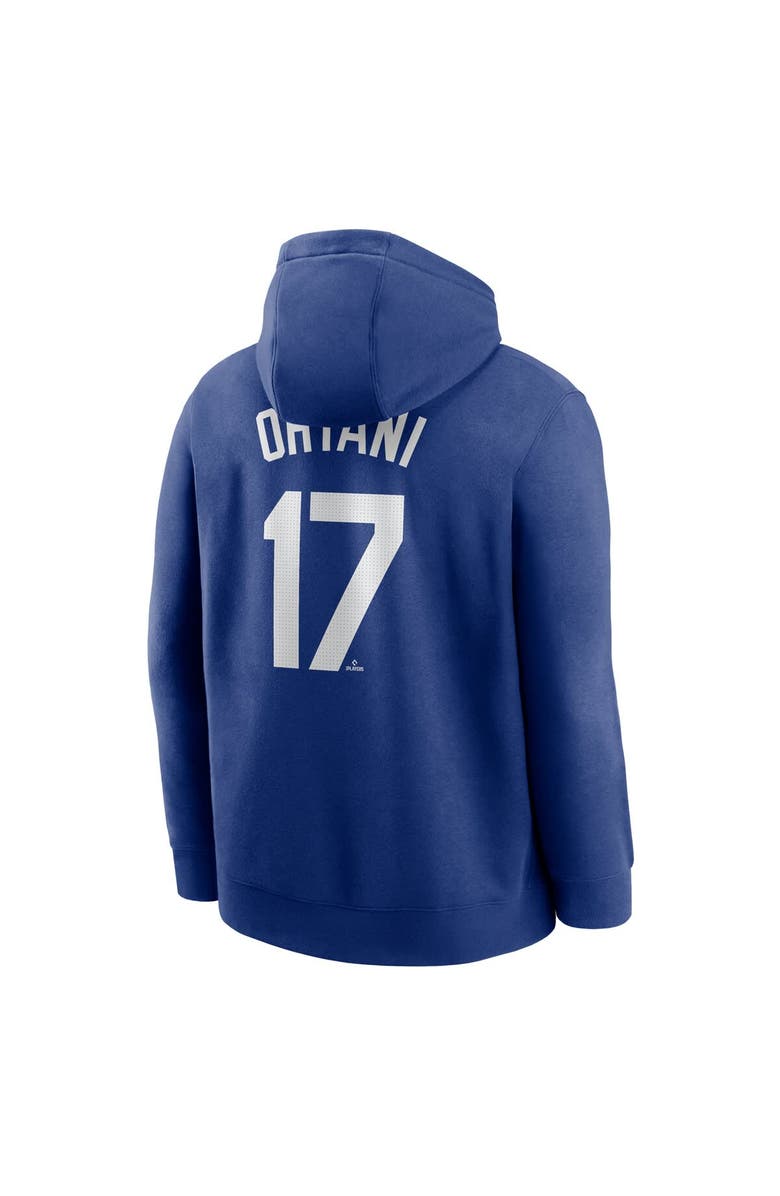 Nike Men's Nike Shohei Ohtani Royal Los Angeles Dodgers Player Name & Number Club Pullover Hoodie, Alternate, color,