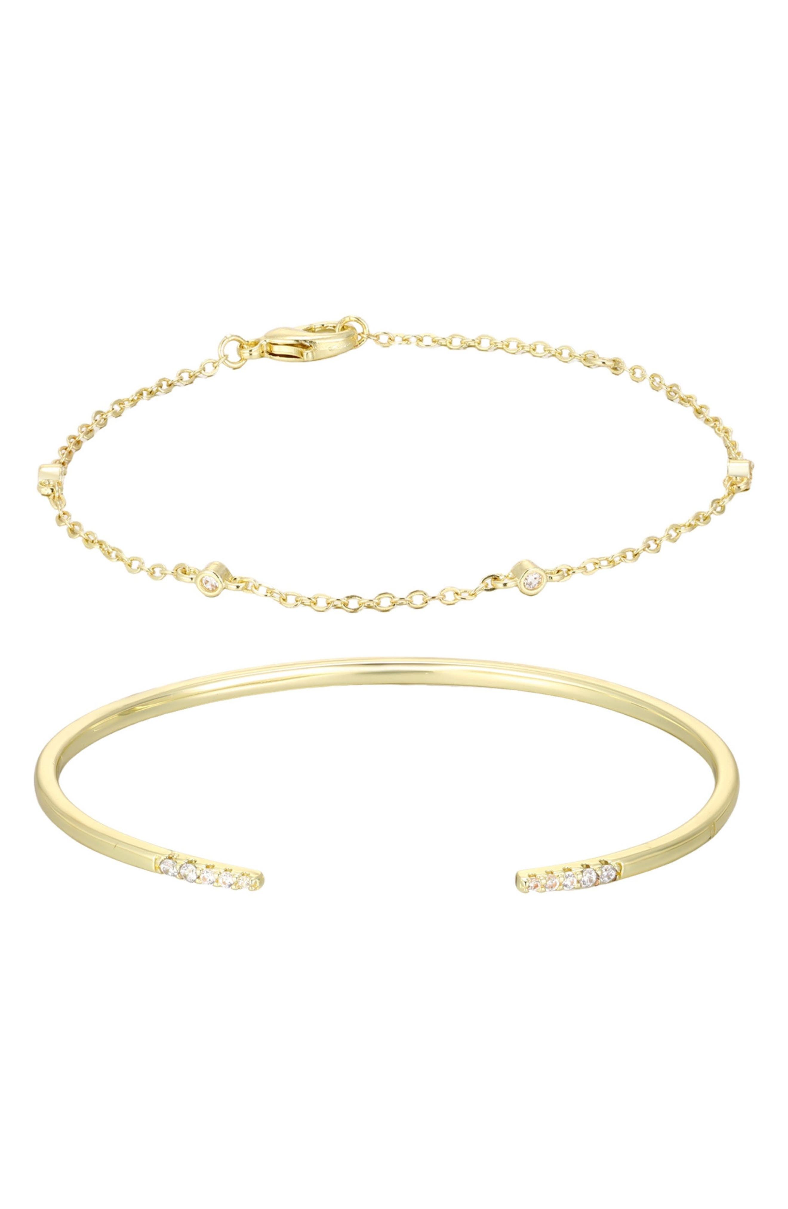 Adornia Set of 2 14k Gold Plate Bangles