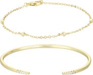 Adornia Set of 2 14k Gold Plate Bangles