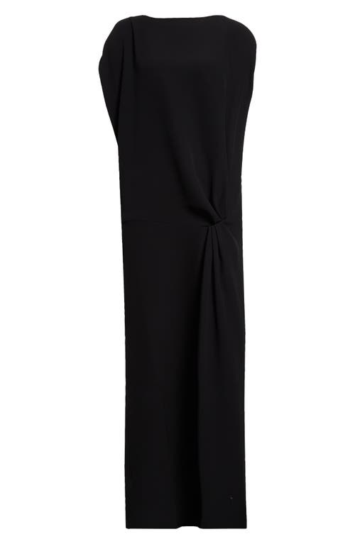 The Row Esmee Asymmetric Silk Column Gown In Black