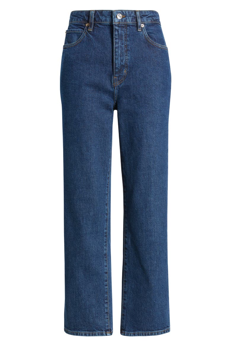 The Ruler High Waist Ankle Straight Leg Jeans, Alternate, color, WRITTEN