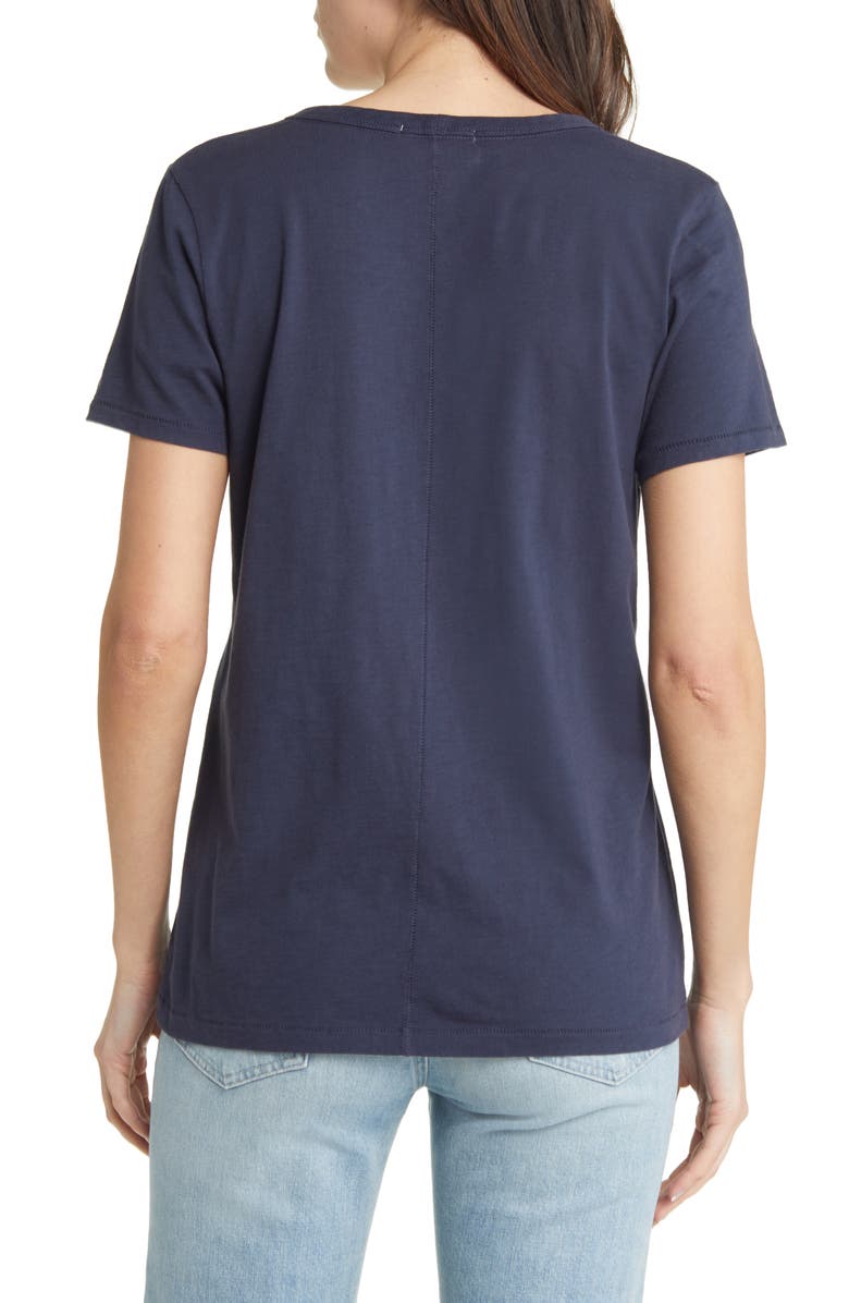 rag & bone The Vee Slub Cotton T-Shirt, Alternate, color, Salute