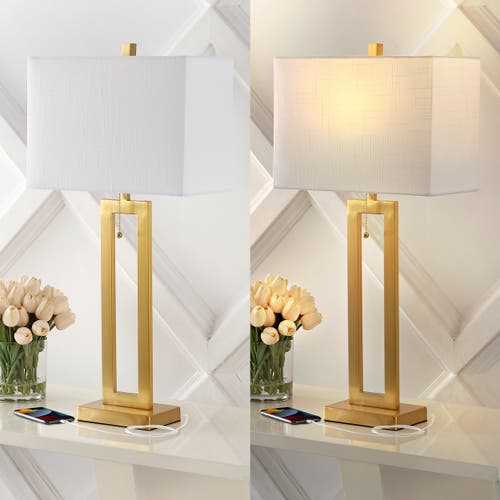 Jonathan Y Sabrina Table Lamp In Brass Gold