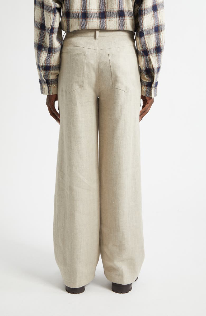 Séfr Arno Linen Trousers, Alternate, color, Beige Concrete Linen