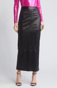 NIKKI LUND Iggy Metallic Maxi Skirt