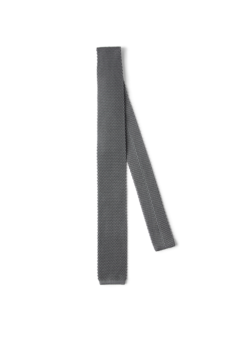 Knit necktie, Main, color, Grey