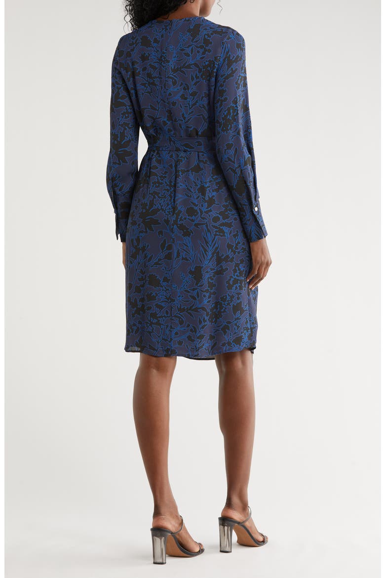 Dibanori Long Sleeve Dress, Alternate, color, BLUE BLACK