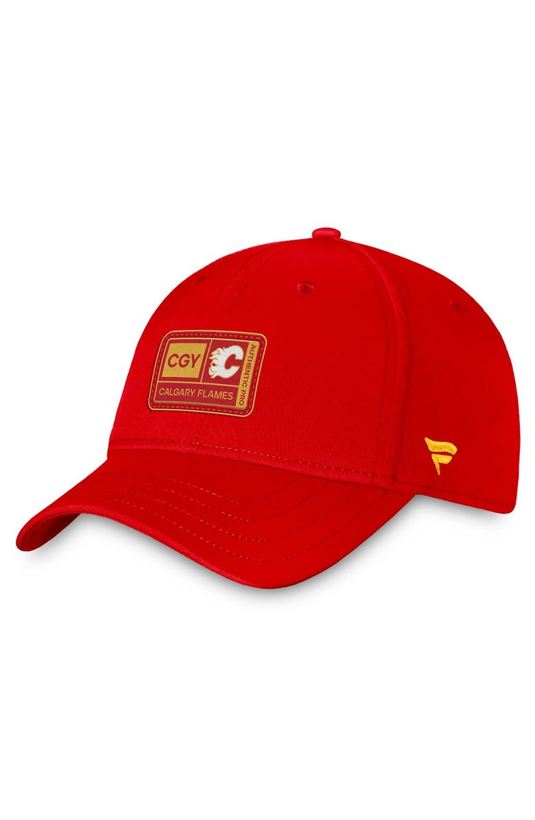 FANATICS Men's Fanatics Branded Red Calgary Flames Authentic Pro Training Camp Flex Hat, Main, color, Red