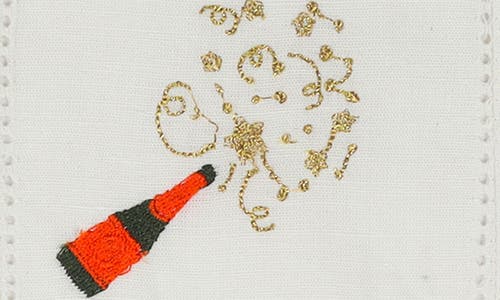 Tiramisu Sip & Sparkle Embroidered Cocktail Napkins In Multi