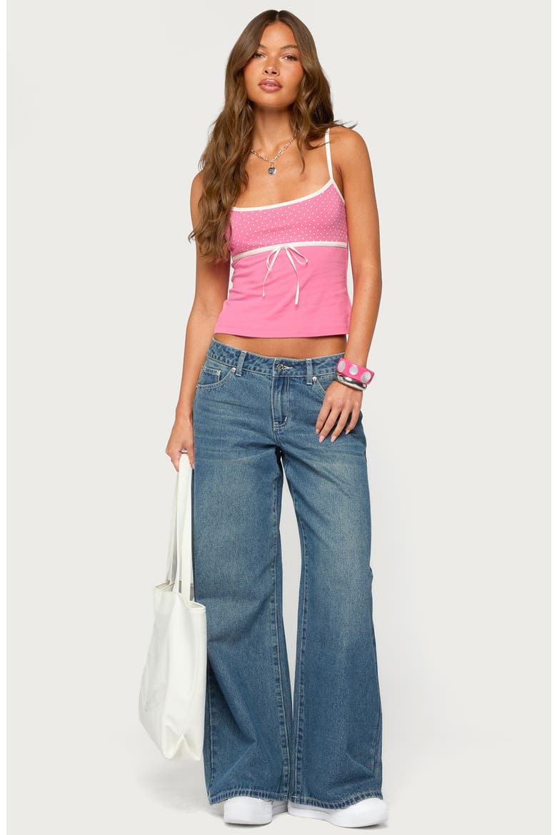 Contrast Stitch Low Rise Baggy Jeans, Alternate, color, MEDIUM-BLUE-WASHED