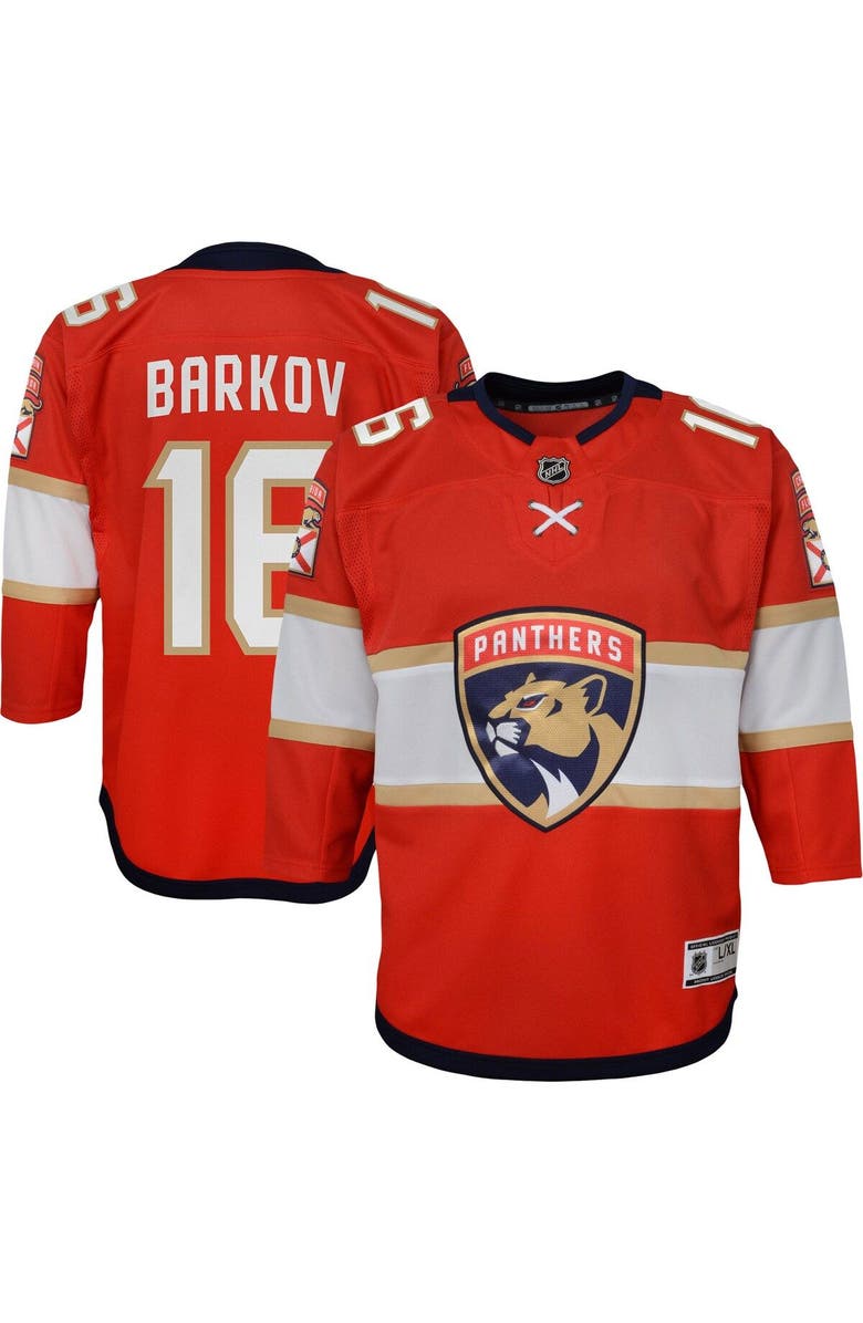 Outerstuff Youth Aleksander Barkov Red Florida Panthers Home Captain Replica Player Jersey, Main, color,