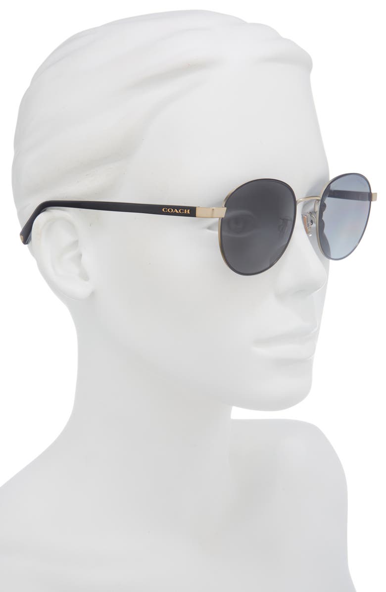 COACH 50mm Round Sunglasses, Alternate, color, 