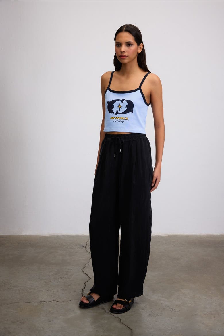 Nami Dolphin Graphic Crop Tank Top, Alternate, color, Light Blue