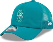 New Era Men's New Era Teal Seattle Mariners 2026 Batting Practice Apex 9FORTY Adjustable Trucker Hat