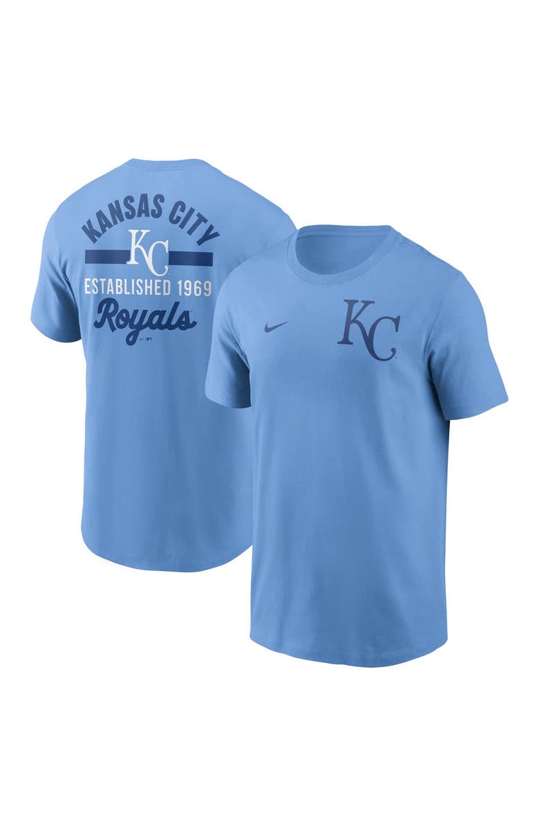 Nike Men's Nike Light Blue Kansas City Royals 2-Hit T-Shirt, Alternate, color, 