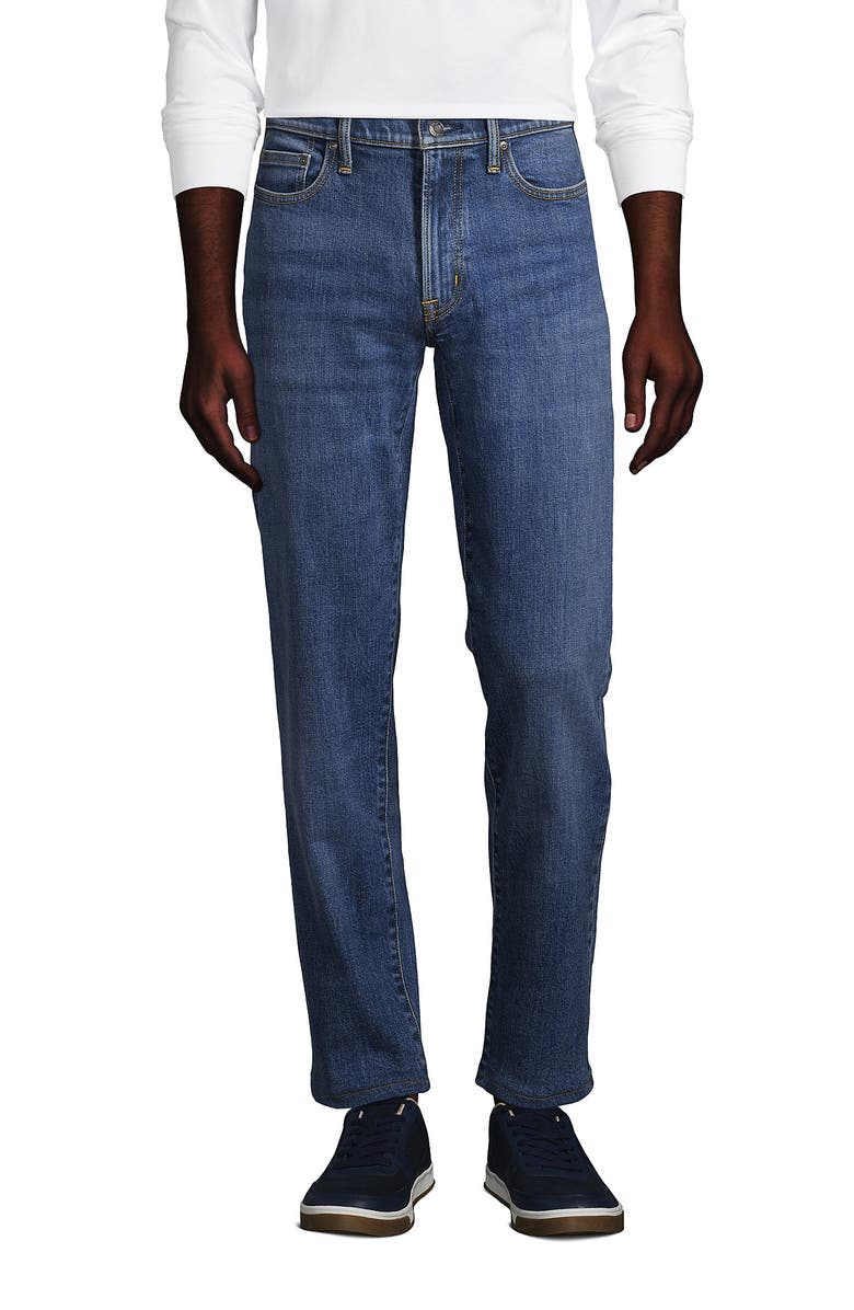 Lands' End Stretch Straight Fit Jean, Main, color, 