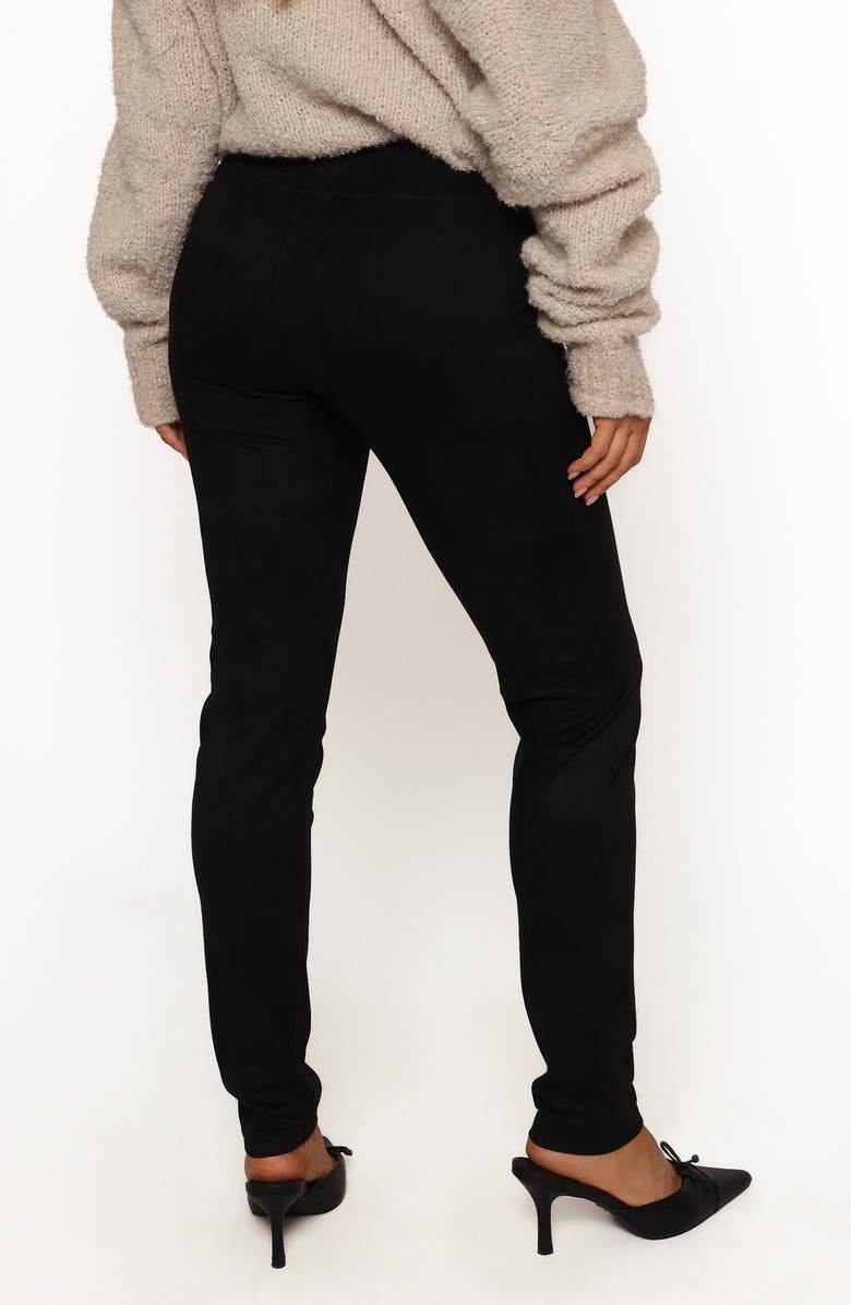 Petal & Pup Carolyn Faux Suede Leggings, Alternate, color, Black