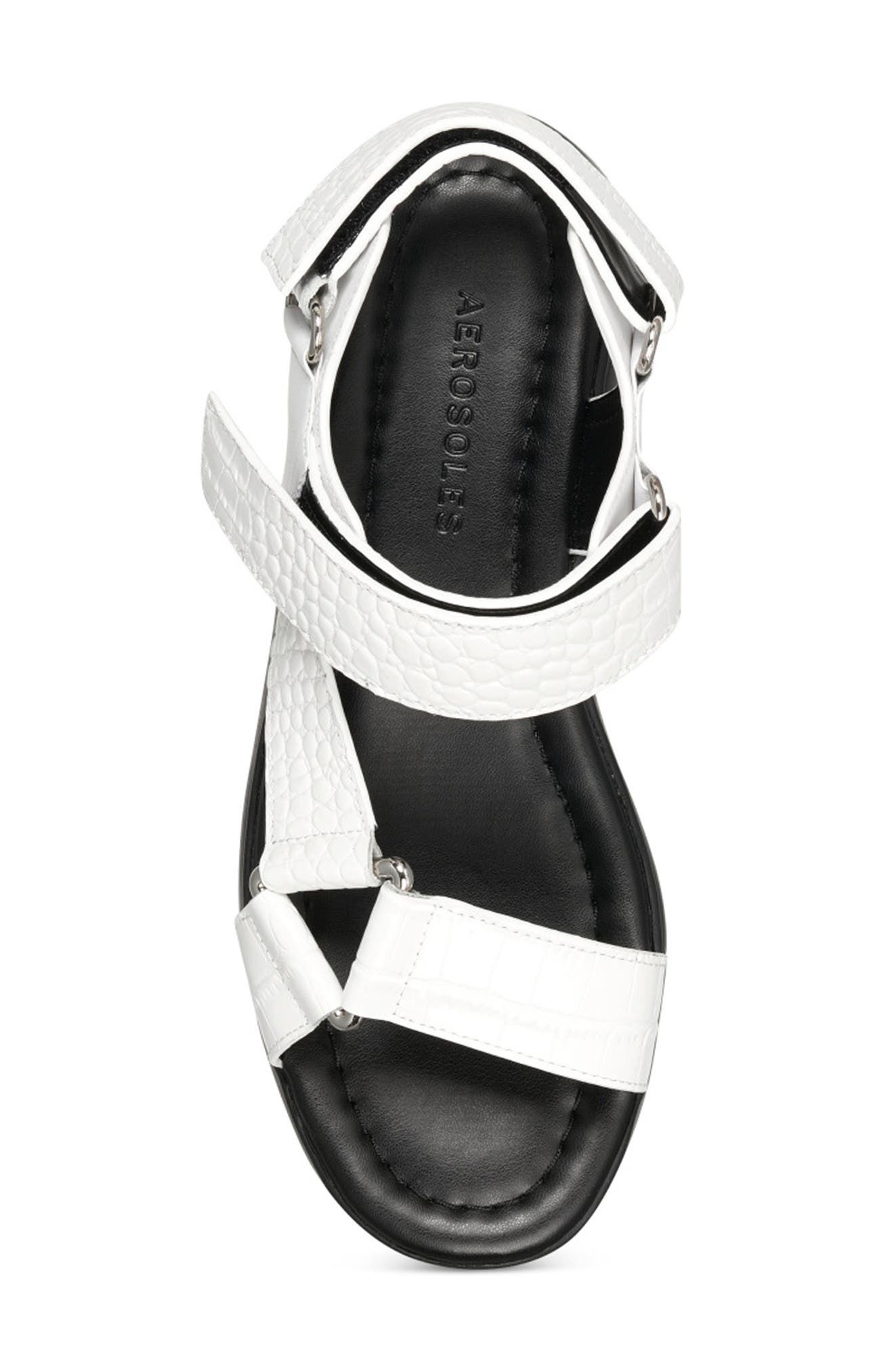 Aerosole Wave Sandal, Alternate, color, WHITE CROCO