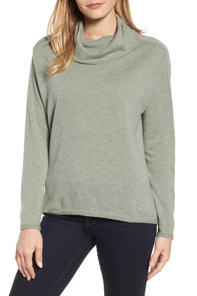 Boxy Cashmere Sweater, Main, color, GLEN
