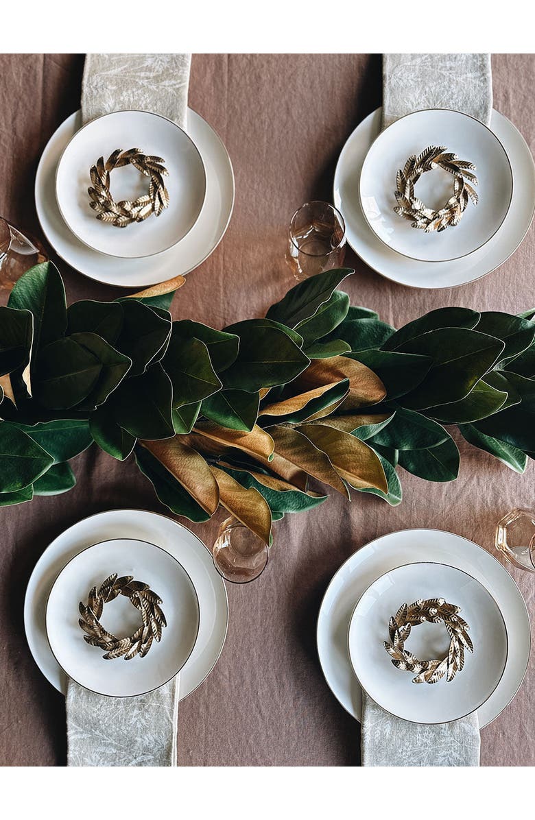 CG Hunter 7.5" Iron Wreath Ornament, Brass, Alternate, color, Brass