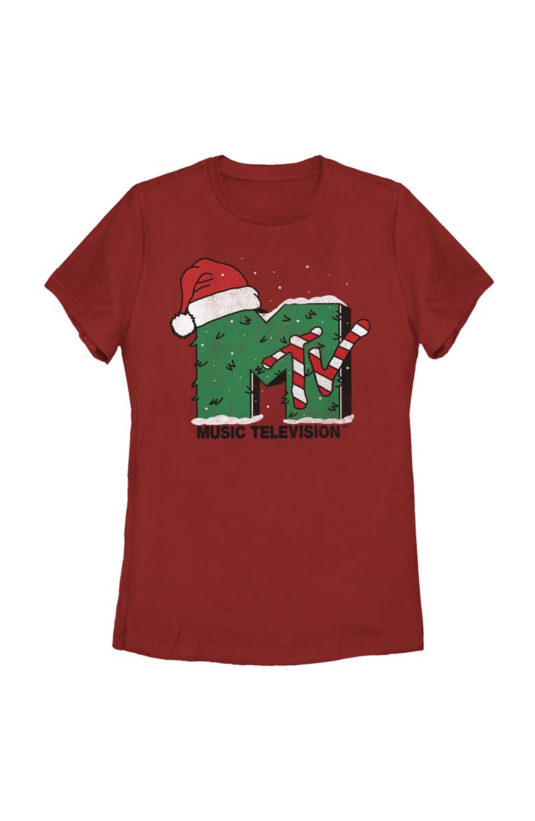 MTV Women's MTV Christmas Monster Logo Graphic T-Shirt, Main, color, Red