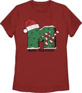 MTV Women's MTV Christmas Monster Logo Graphic T-Shirt