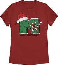 MTV Women's MTV Christmas Monster Logo Graphic T-Shirt