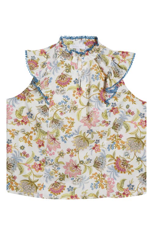Sugarlips Pany Floral Rayen Rude Top In Pink Green Blue In Multi