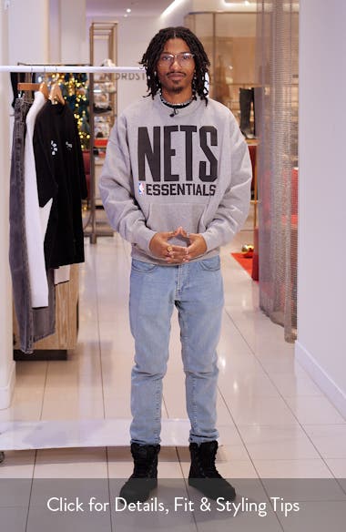 Fear of God Essentials x NBA Nets Sport Fit Crewneck Sweatshirt (Men ...