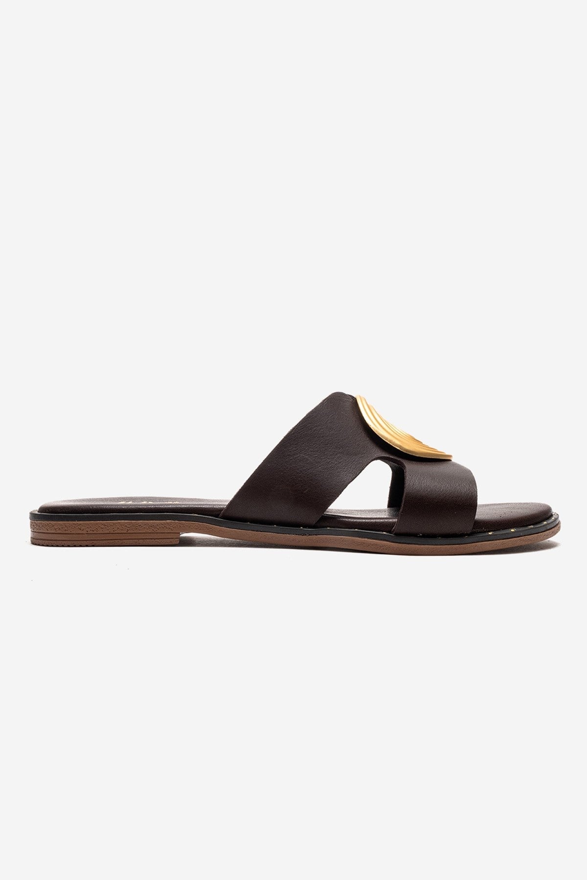 Forever & Always Shoes Nolita Leather Slide Sandal, Alternate, color, Brown