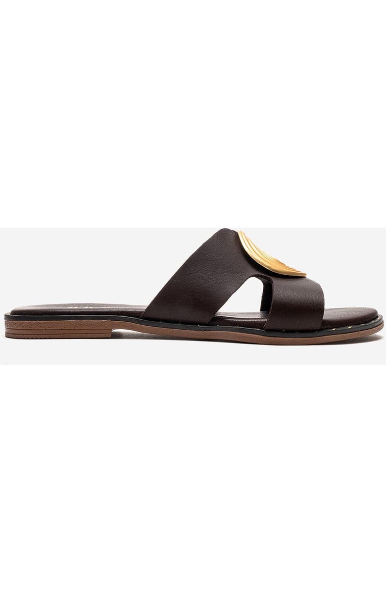 Forever & Always Shoes Nolita Leather Slide Sandal, Alternate, color, Brown