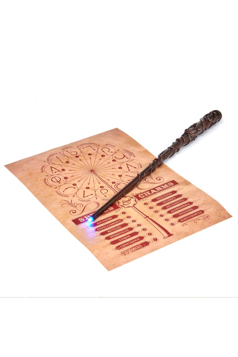Deluxe Lumos Wand Hermione Granger, 14" Replica, Led Tip, Alternate, color, Brown