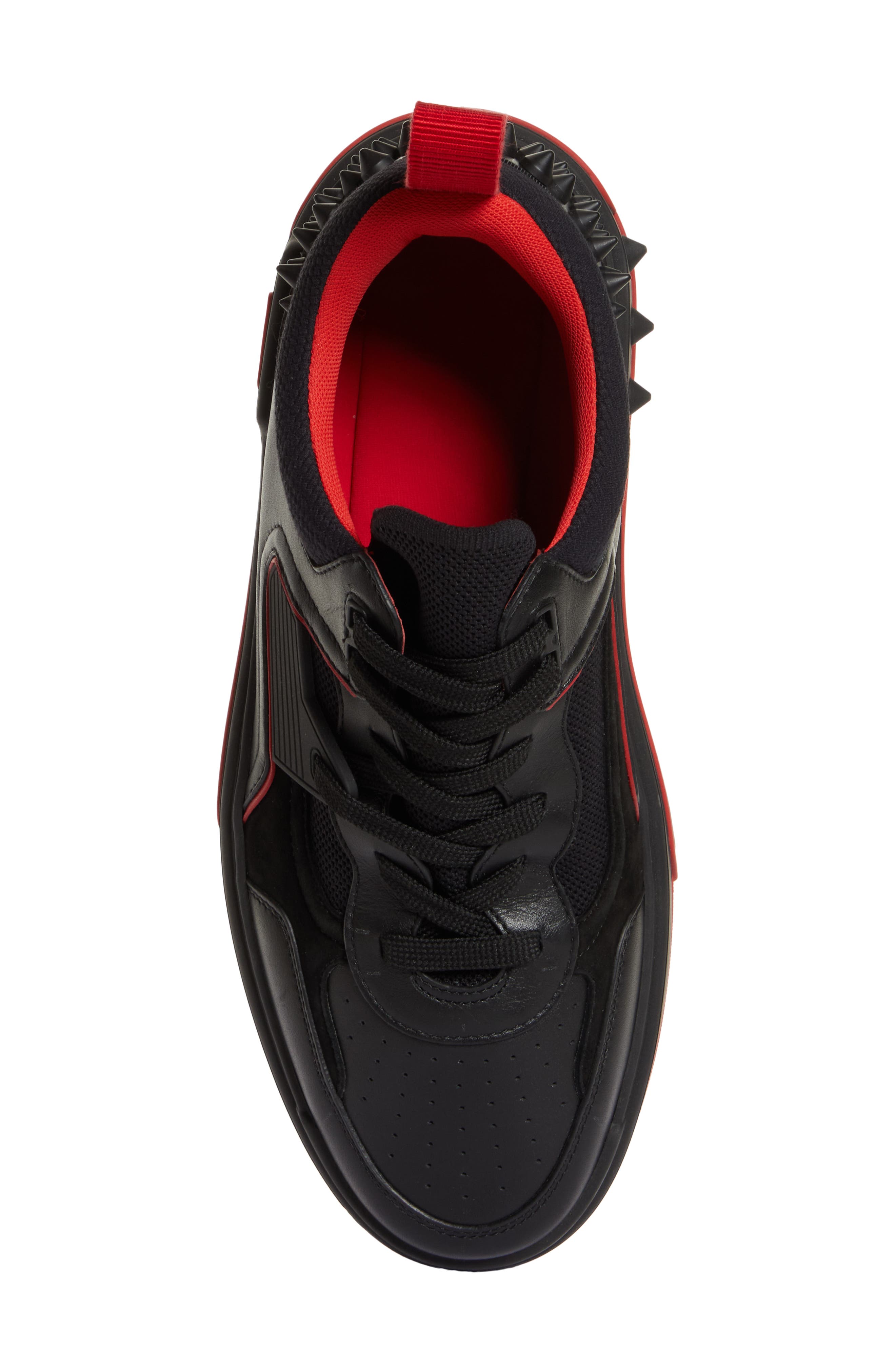 Christian Louboutin Astroloubi Spike Sneaker, Alternate, color, H358 Black/Loubi