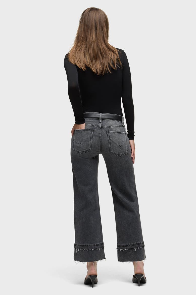 Rosie Wide Leg Ankle Raw Hem, Alternate, color, ASPHALT
