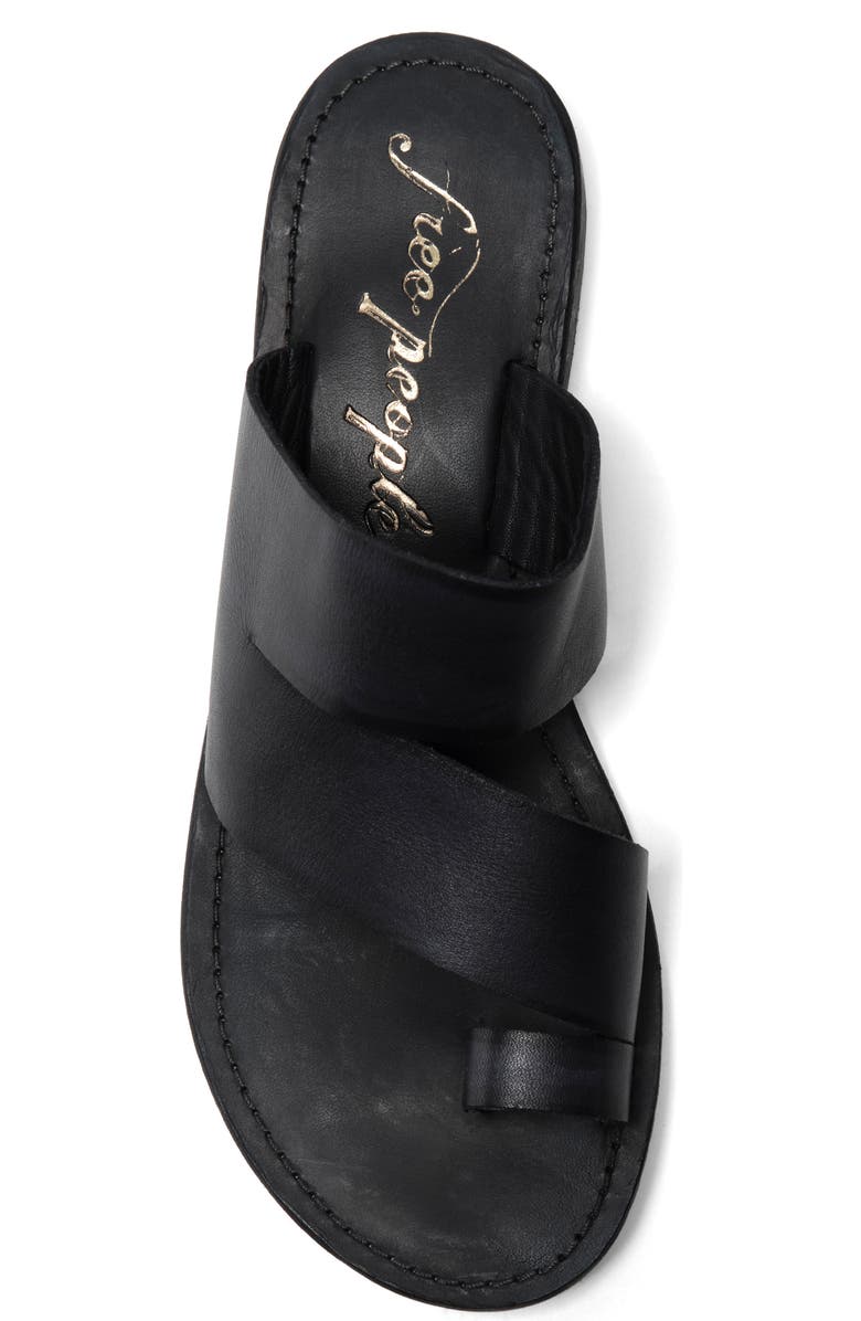 Free People Abilene Toe Loop Sandal, Alternate, color, Washed Black