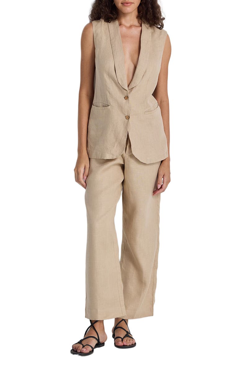 Reistor Wide Leg Pants in Hemp, Main, color, Neutral Beige