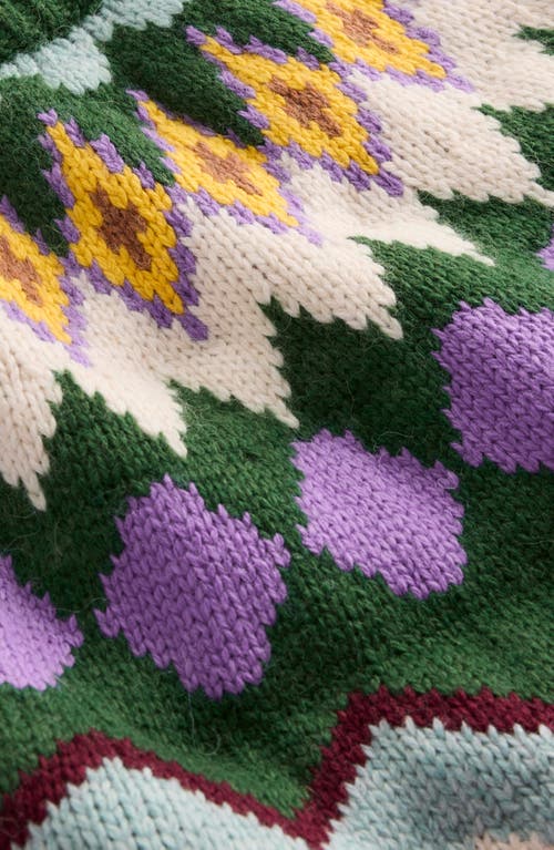 Boden Adele Fair Isle Wool, Cotton & Alpaca Blend Sweater In Green