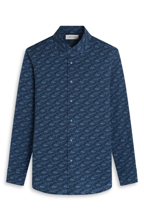 Bugatchi James Ooohcotton® Abstract Button-up Shirt In Blue