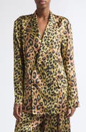 R13 Ragged Oversize Leopard Print Jacket