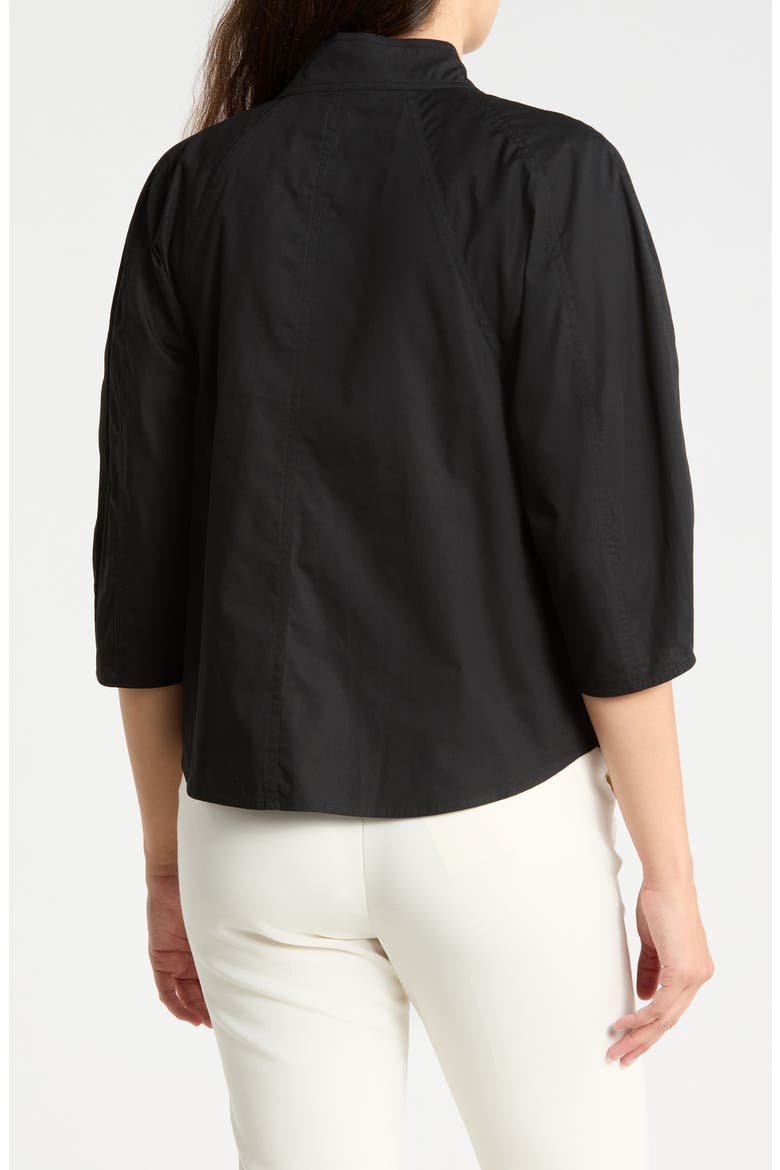 Tie Neck Puff Sleeve Top, Alternate, color, BLACK