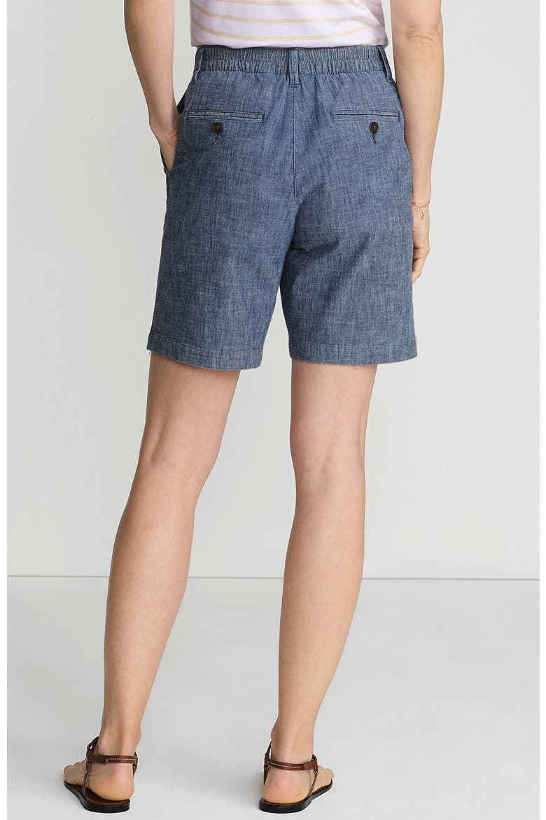 Plus Size Classic 7" Chino Shorts, Alternate, color, Evening Sky Chambray